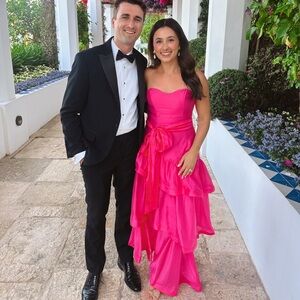 ELLIATT kalani strapless maxi dress pink size small